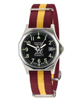 SMART TURNOUT ウォッチストラップ Royal Regiment of Fusiliers ワイン/ゴールド ハリーポッターのスクールカラー