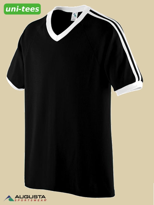 AUGUSTA SPORTSWEAR サッカーTシャツ 210 ブラック/ホワイト