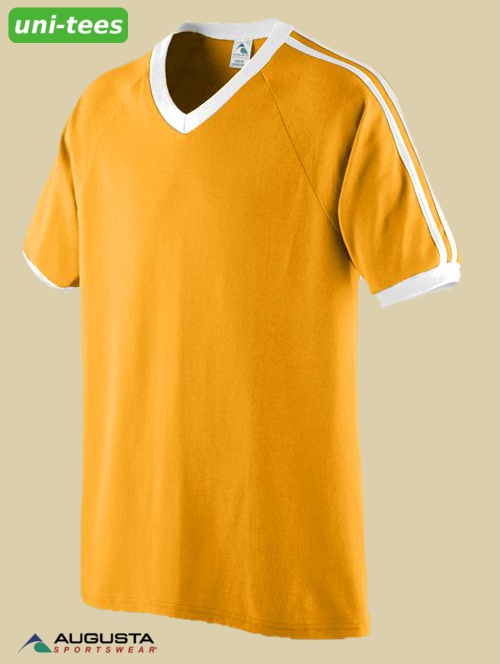 AUGUSTA SPORTSWEAR サッカーTシャツ 210 ゴールド/ホワイト