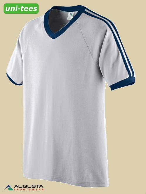 AUGUSTA SPORTSWEAR サッカーTシャツ 210 グレー/ネイビー