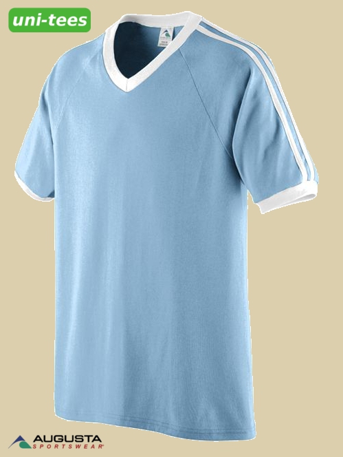 AUGUSTA SPORTSWEAR サッカーTシャツ 210 ライトブルー/ホワイト