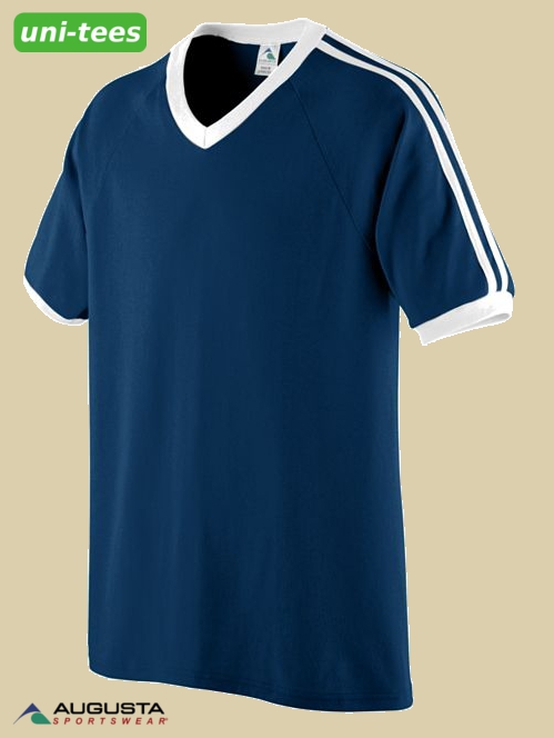 AUGUSTA SPORTSWEAR サッカーTシャツ 210 ネイビー/ホワイト