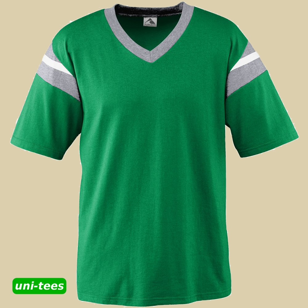 AUGUSTA SPORTSWEAR フットボールTシャツ　ケリーグリーン/グレー