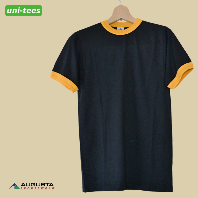 AUGUSTA SPORTSWEAR　リンガーTシャツ 710 ブラック/ゴールド