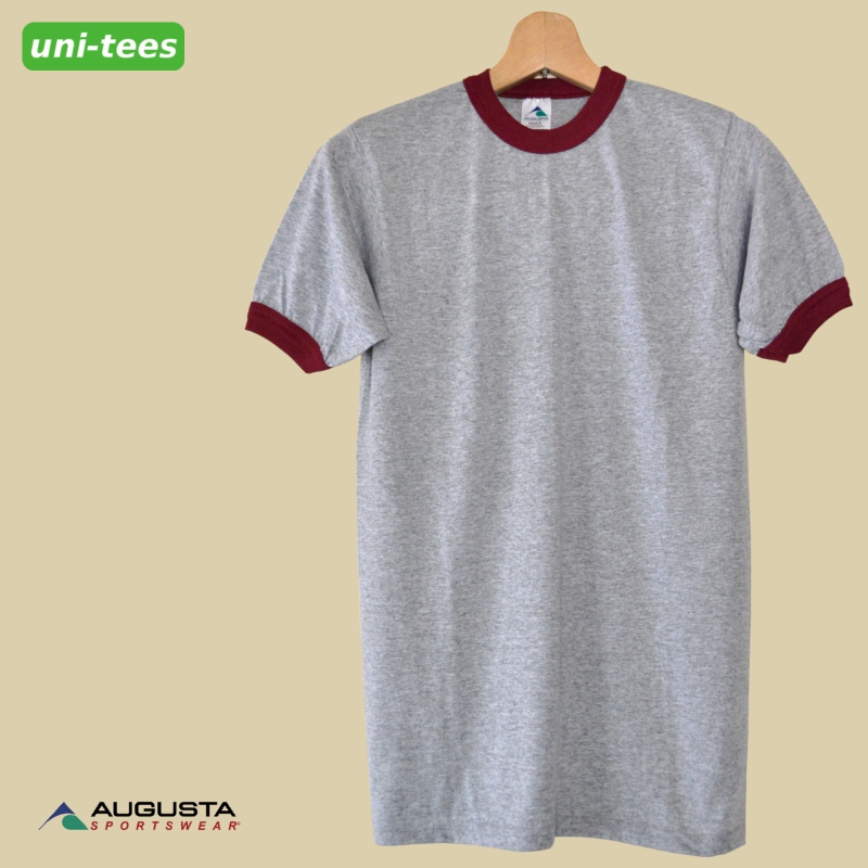 AUGUSTA SPORTSWEAR　リンガーTシャツ 710 グレー/マルーン