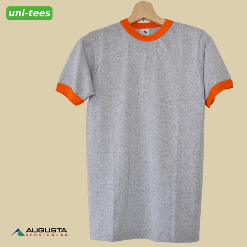 AUGUSTA SPORTSWEAR　リンガーTシャツ 710 グレー/ロイヤルブルー